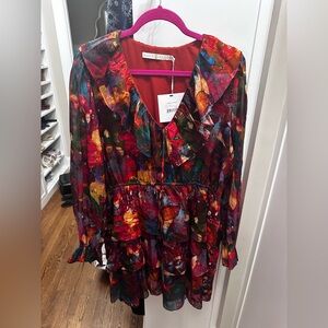 Marie Oliver Multicolor Abstract Dress